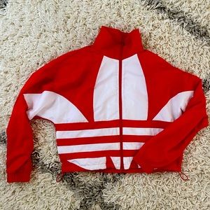 Like new Adidas Originals Trefoil Red zip up Jacket